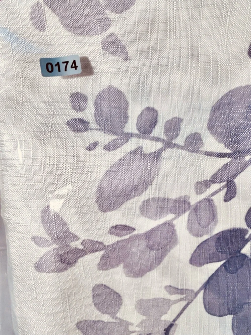 SKL Home Floral Leaves & Watercolor Gray and Pink Shower Curtain- 70x72